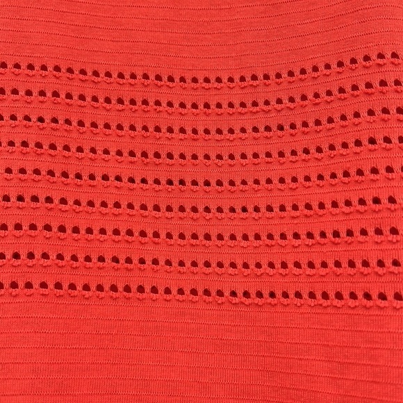 Athleta Orange Limitless, Perforated Mesh Long Sleeve Pullover Athletic Top - Picture 3 of 9